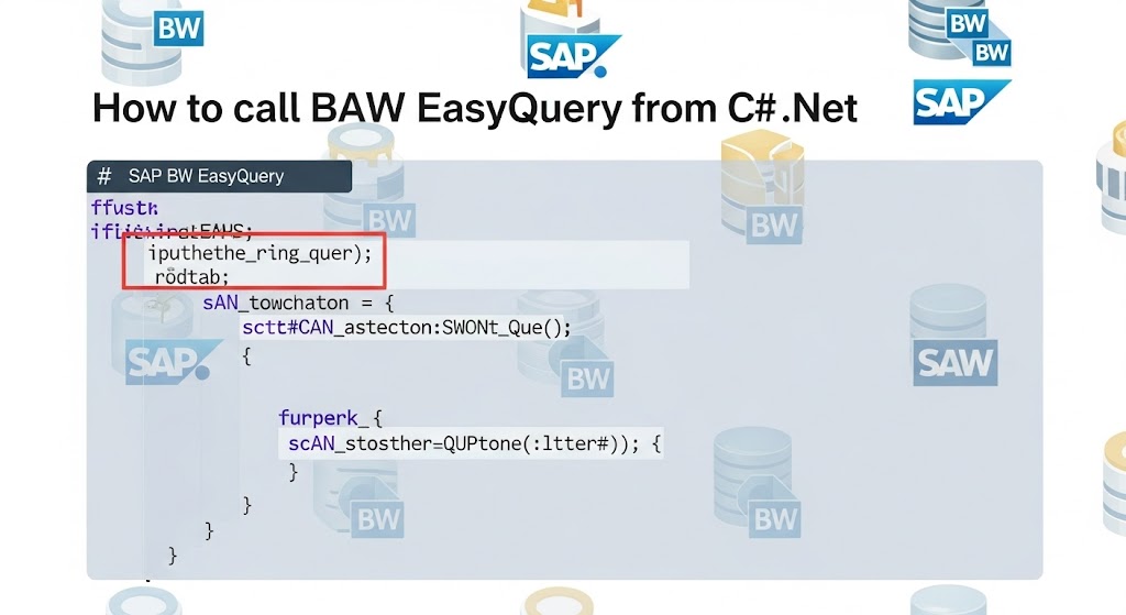 Calling SAP BW EasyQuery from C# .Net